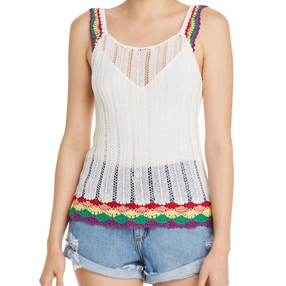 NWT AQUA Crochet Tank - size Medium